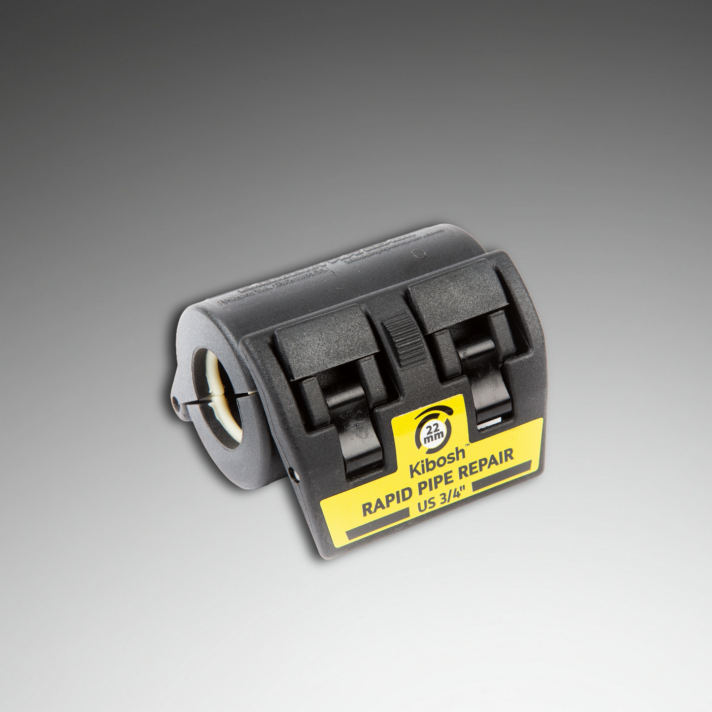 Kibosh rapid pipe repair clamp closed 22mm/US 3/4" KIB22BK-R
