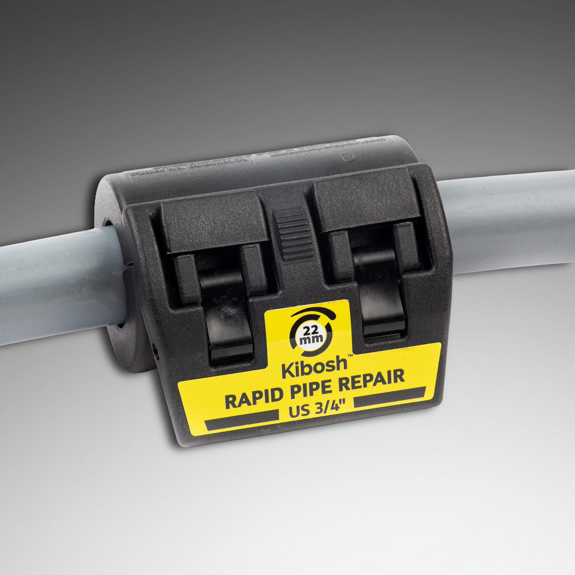 Kibosh Rapid Pipe Repair Clamp  on pipe 22mm/US 3/4" KIB22BK-R