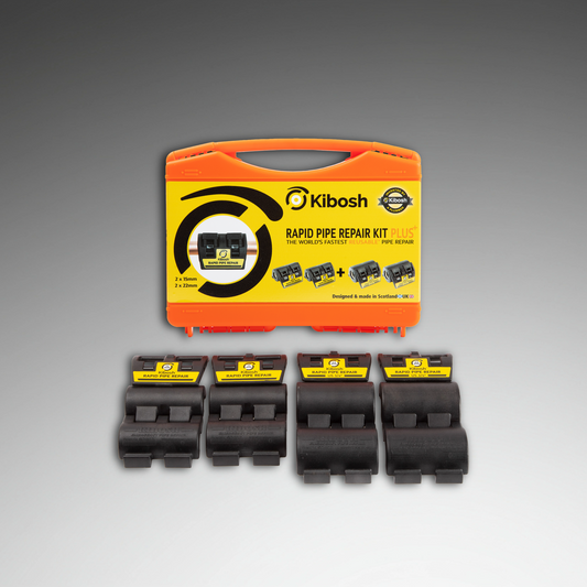 Kibosh rapid pipe repair kit plus KIBKITO-R2 15mm 22mm/US 3/4"
Kibosh rapid pipe repair clamp