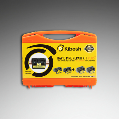 Kibosh rapid pipe repair kit plus 
rapid pipe repair clamp
15mm 22mm/US 3/4"
KIBKITO-R2