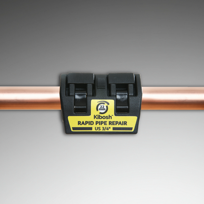 Kibosh rapid pipe repair clamp on copper pipe 22mm/US 3/4" KIB22BK-R