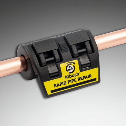 Kibosh rapid pipe repair clamp on copper pipe 15mm KIB15BK-R