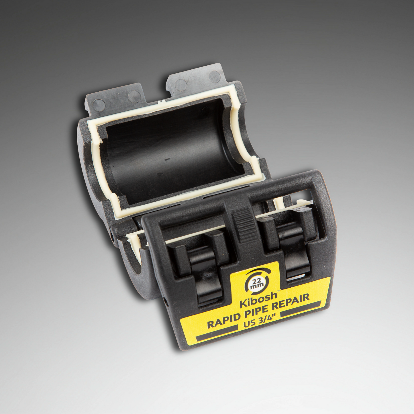 Kibosh rapid pipe repair clamp open 22mm/US 3/4" KIB22BK-R